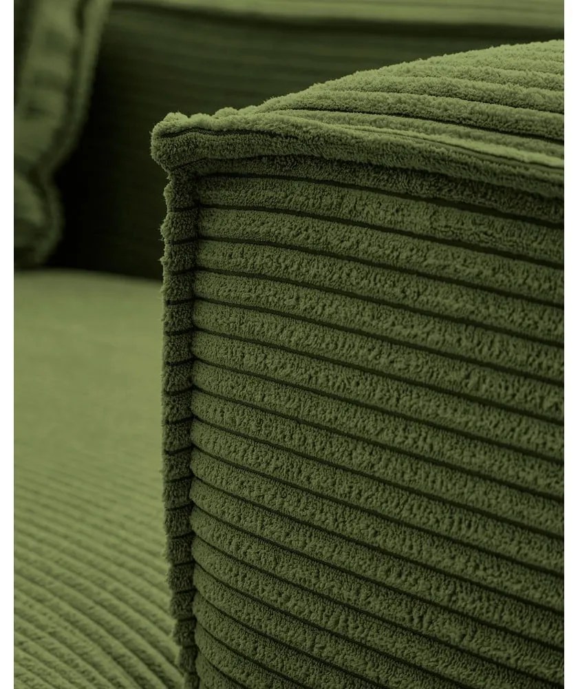 Zöld kordbársony kanapé 240 cm Blok – Kave Home