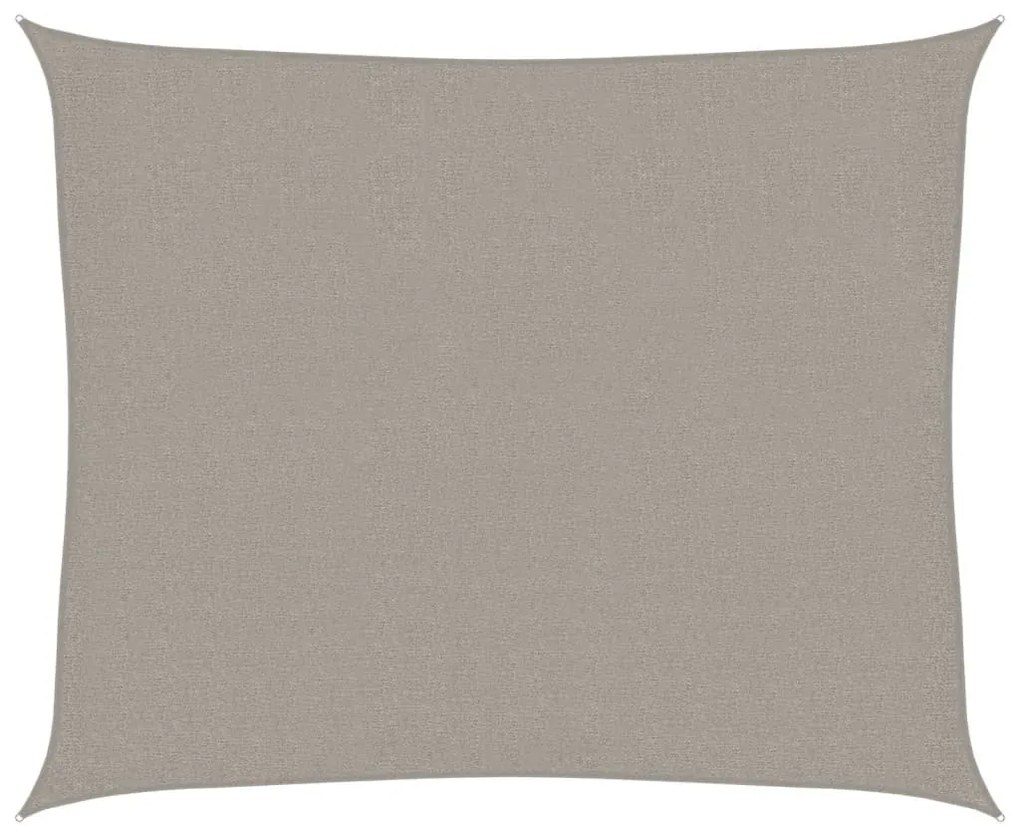 világosszürke négyszögletű HDPE napvitorla 160 g/m² 2,5x3 m