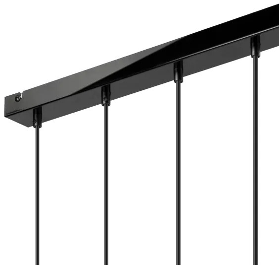 Simon 5xE27/60W/230V fekete függeszték kábellel