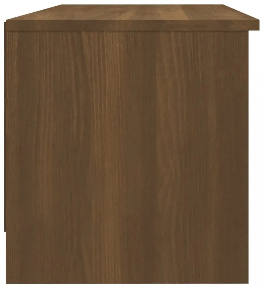 barna tölgyszínű szerelt fa TV-szekrény 102 x 35,5 x 36,5 cm