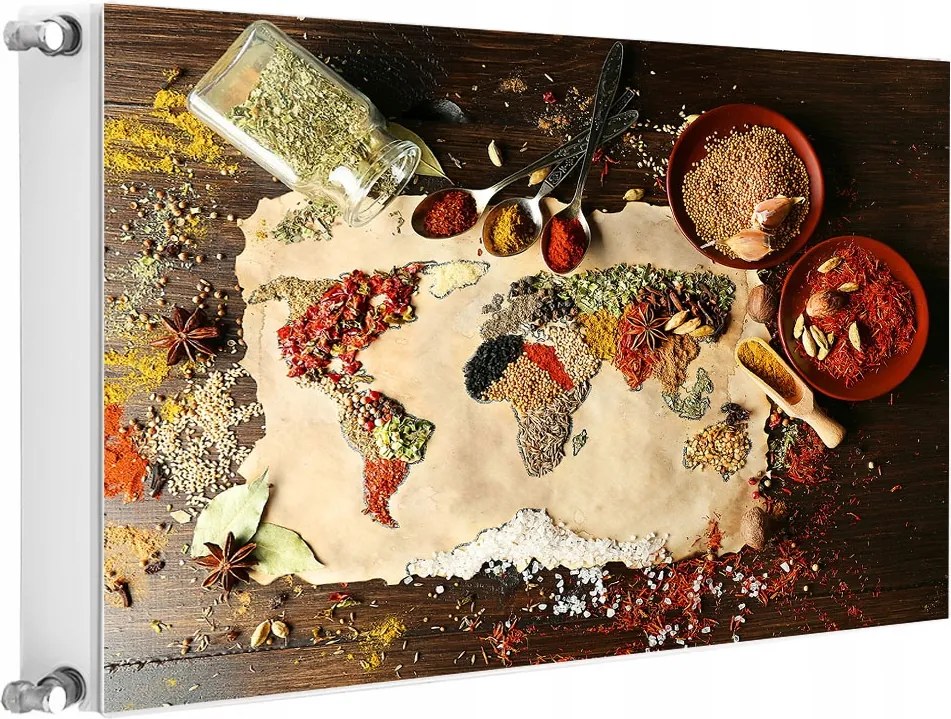 Radiátormágnes Radiátor 80x60 Térkép Fotótapéta