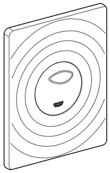 GROHE 38861000 - SURF nyomólap 156 × 197 mm, fényes króm