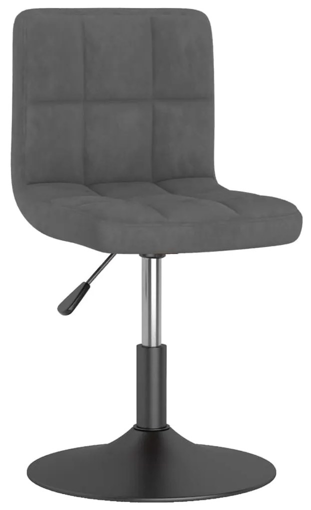 sötétszürke bársony forgó étkezőszék