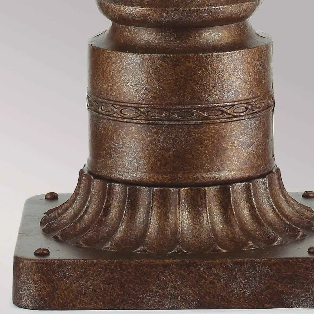 ELSTEAD FE-EB3-M-BRB ENGLISH BRIDLE Klasszikus Kültéri Állólámpa Antik Bronz, Átlátszó E14 IP44