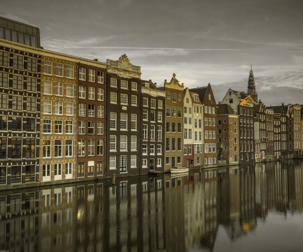 Poszter 60x50cm Házak a csatorna mentén, Assaf Frank