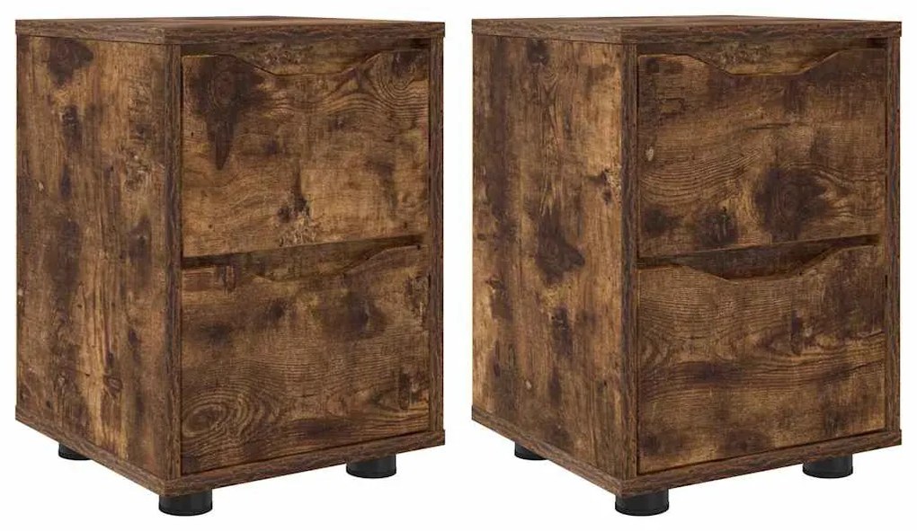 Éjjeliszekrények 2 pcs Füstölt tölgy 30,5 x 30 x 43 cm Faanyag