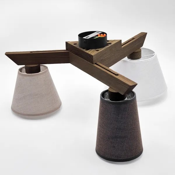 Brilagi - LED mennyezeti lámpa ANTHONY 3xE14/40W/230V tölgy-dió