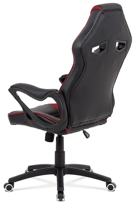 Gamerszék, Fekete Ekobőr, Hinta Mechanikával. KA-G406 RED