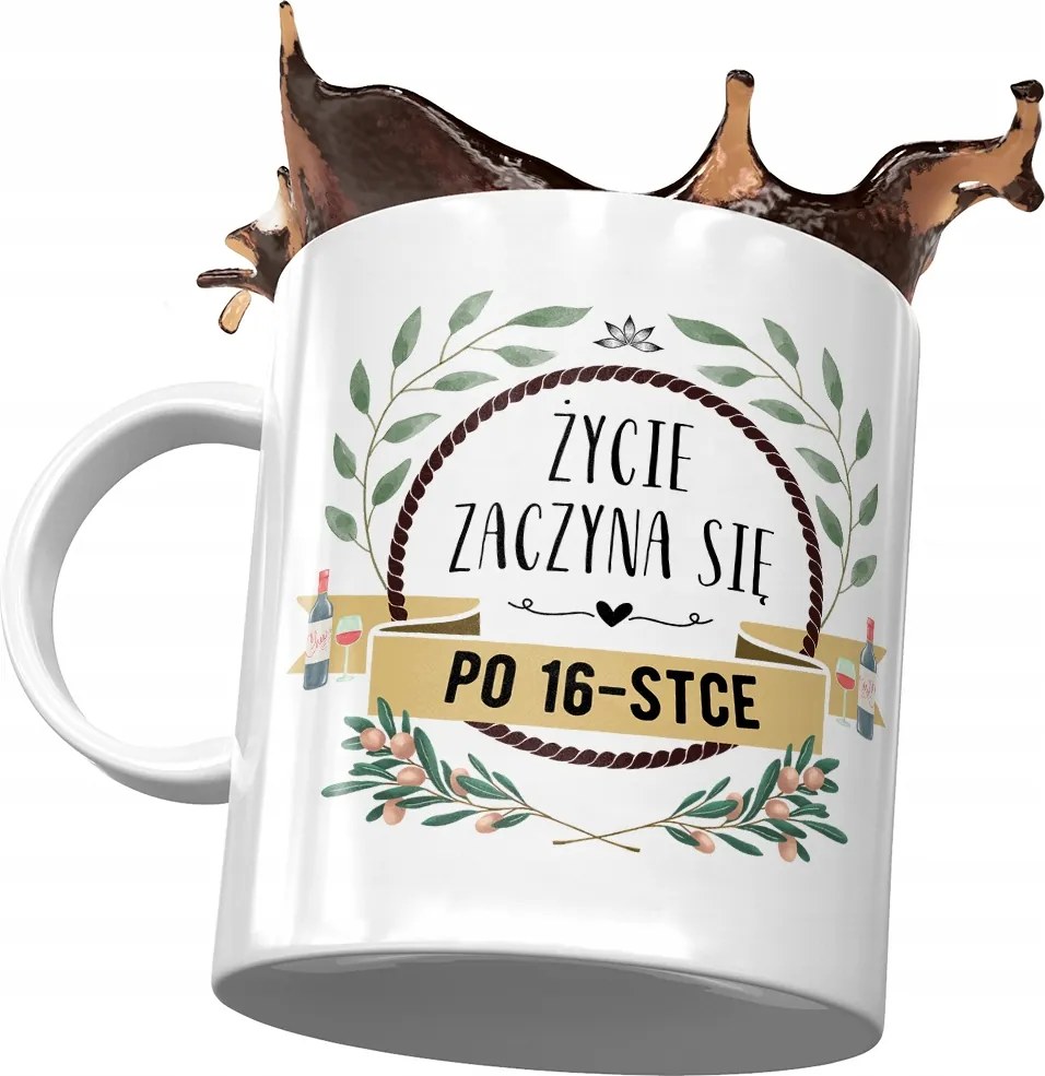 Születésnapi bögre 16 16. 16. Tökéletes Ajándék Nyomtatott Fotóval