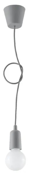 Szürke függőlámpa ø 5 cm Rene – Sollux