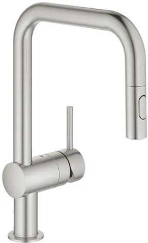 Grohe Minta mosogató csaptelep kihúzható zuhannyal, 2 áram supersteel 32322dc2 G32322DC2