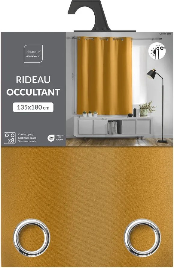 Okkersárga sötétítő függöny 135x180 cm Occult – douceur d'intérieur