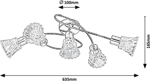 Rabalux - Spotlámpa 5xE14/40W/230V