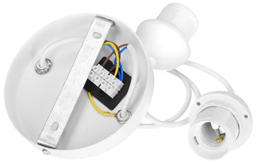 BOHO kötéllel függesztett csillár 2xE27/60W/230V fehér/juta