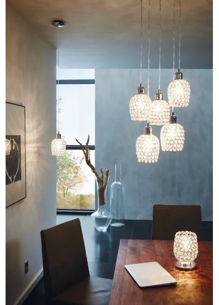 Eglo 94898 - BONARES 1 zsinóros csillár 5xE27/60W/230V