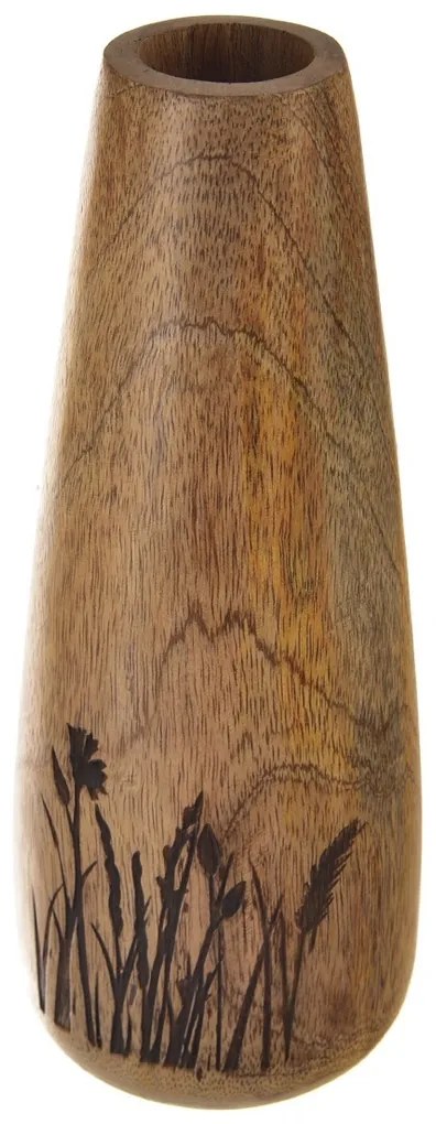 InDecor Mangófából készült váza Louka, 10 x 10 x25 cm