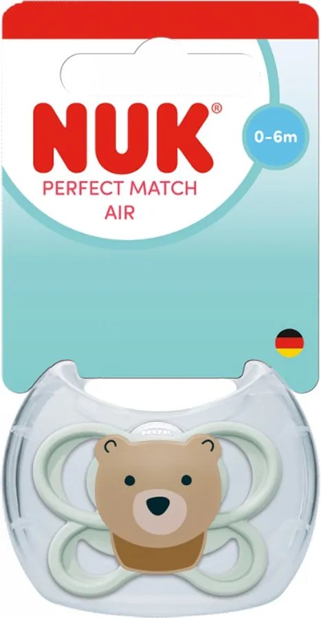 Baba cumi NUK Perfect Match Air BEAR 0-6m 1db box, vel. 0-6 h