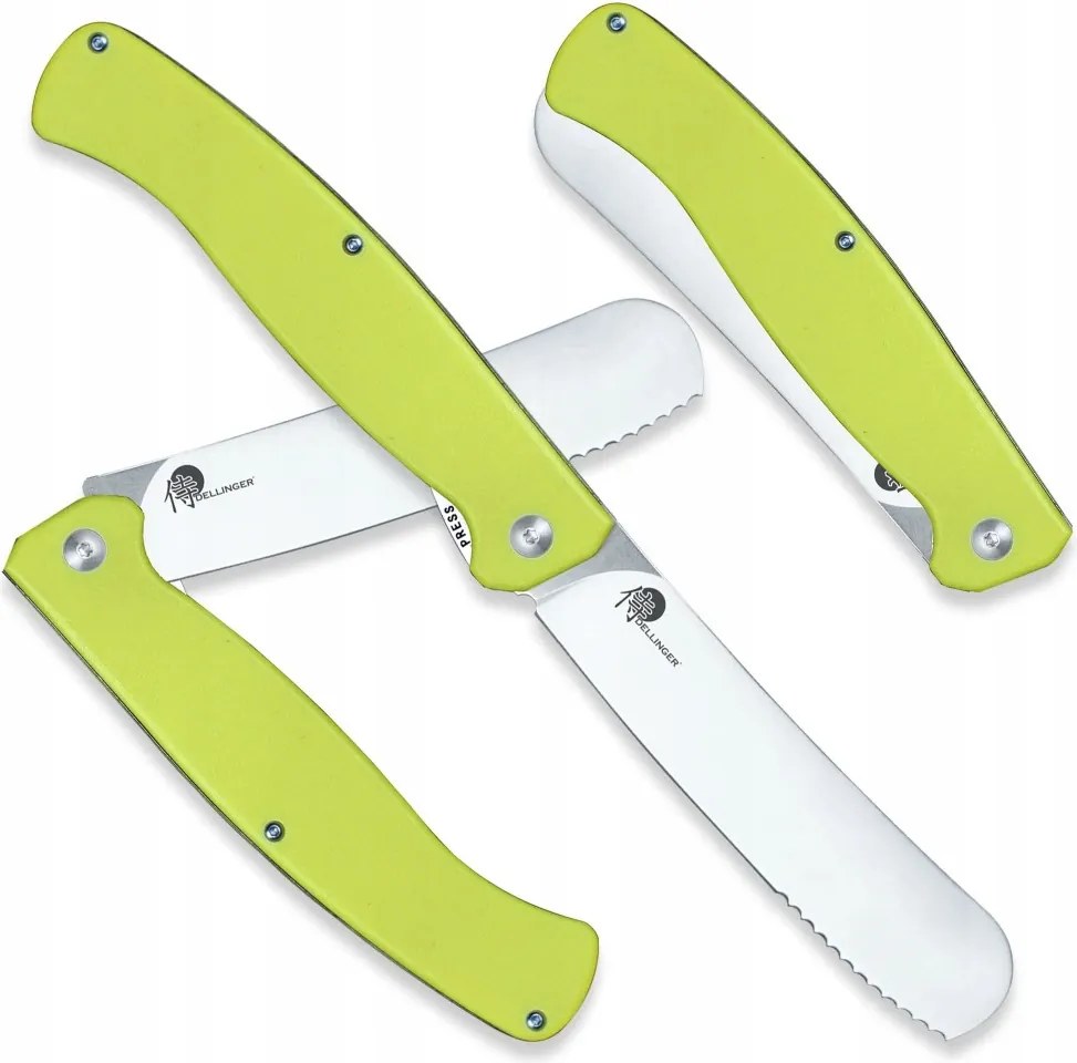 Összecsukható reggeliző kés 110 mm "zsebkés" Dellinger Easy Sárga