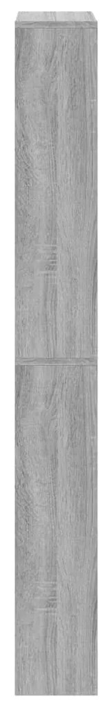 szürke sonoma 4 szintes cipőszekrény tükörrel 63 x 17 x 134 cm