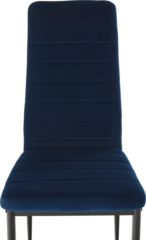 Szék, kék Velvet szövet/fekete fém, COLETA NOVA
