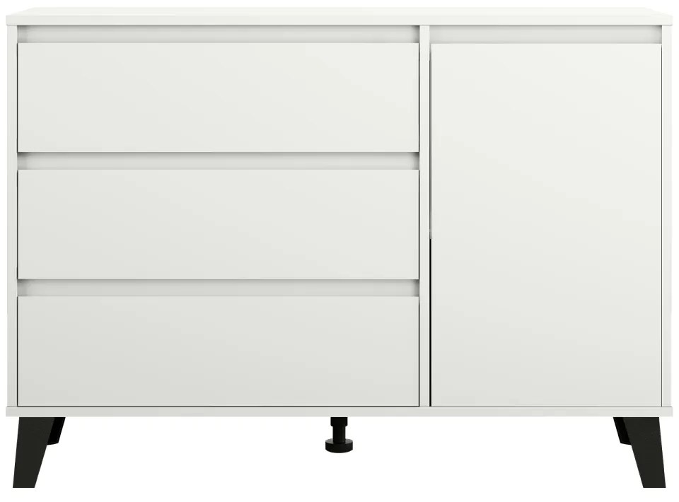 BOGAN 1D3S komód, fehér