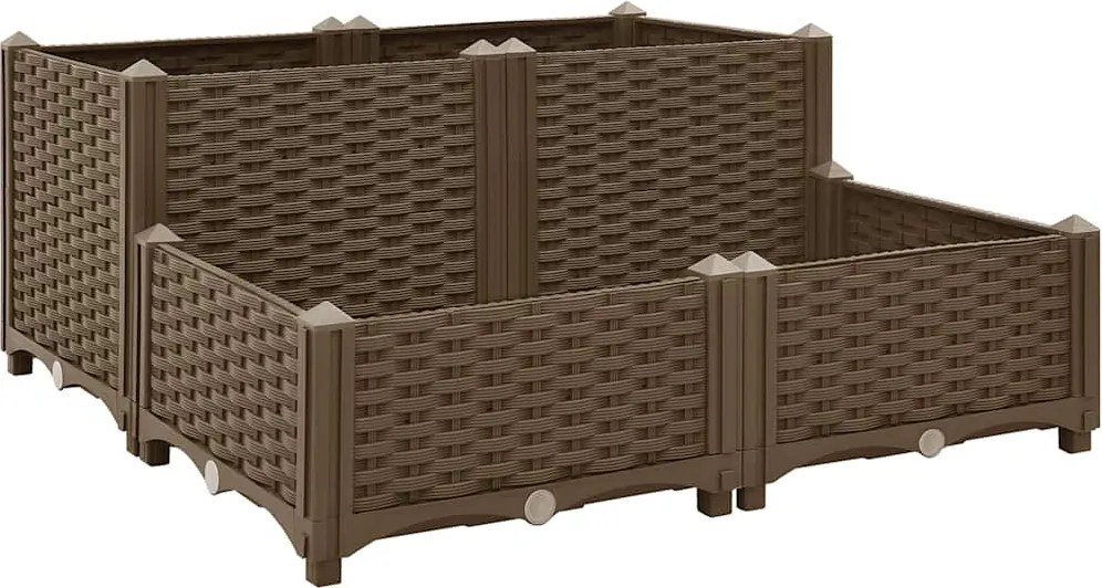 vidaXL polipropilén magaságyás 80 x 80 x 38 cm