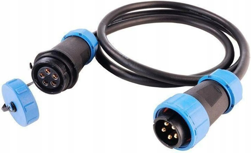 Light Impressions Deko-Light Weipu Hq 12/24/48V csatlakozókábel 5 pólusú kábel