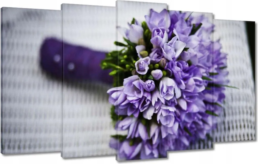 Vászonkép 100x60 Lila csokor