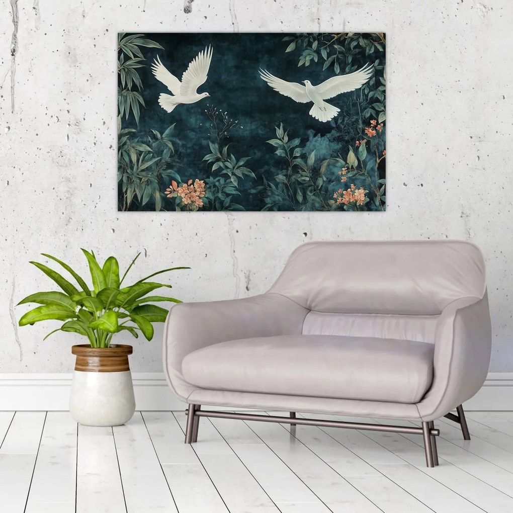 Kép - Két galamb (90x60 cm)