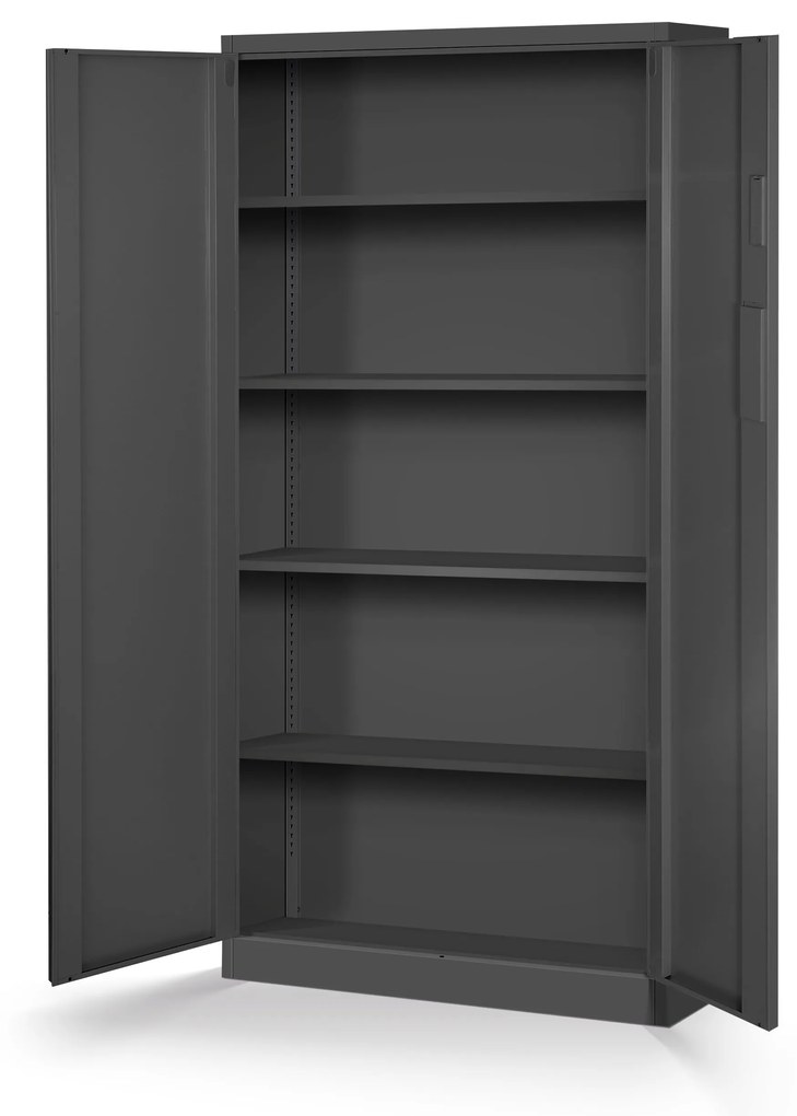 Fém iratszekrény DANIEL, 900 x 1850 x 400 mm, antracit