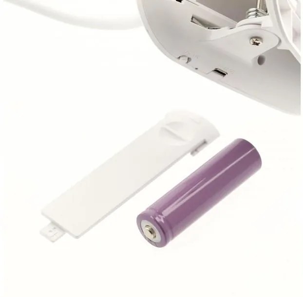 Lámpa Asztali RINGO, 4W, 200lm.DC5V, 1A, 3000K-6000K, 3-CCT, bat.1200 mAh, Ra>80, fényerő-szabályozás, fehér