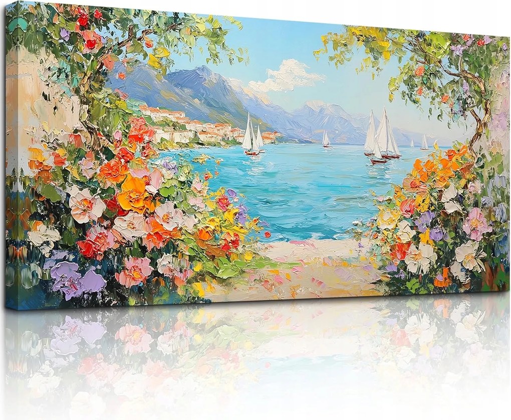 MHARTK66 Vászonkép 50 x 100 cm Virágok az öbölben