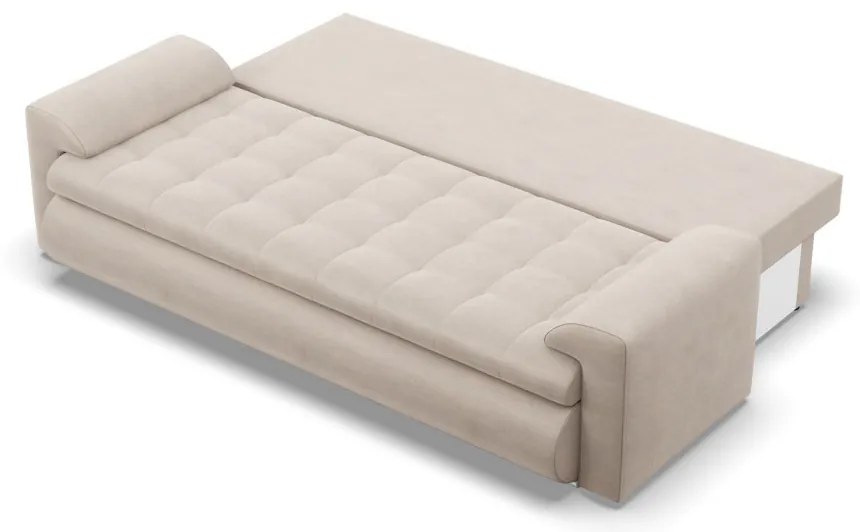 Tokio kanapéágy, bársony, bézs