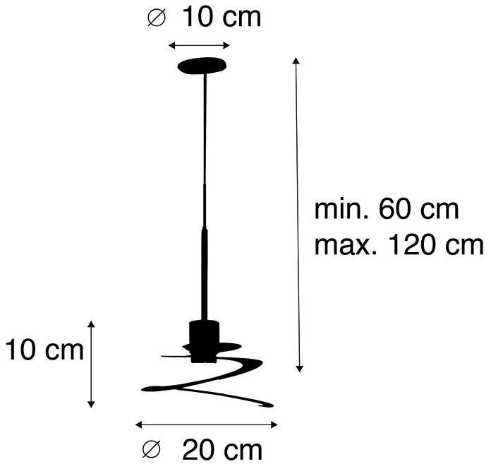 Design lógólámpa spirális búrával 20 cm - Scroll