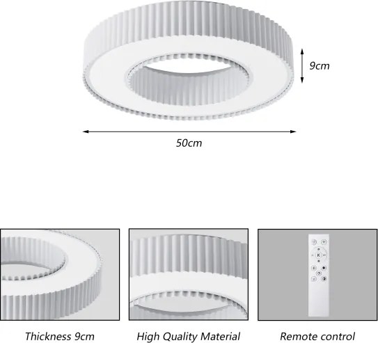 Brilagi - LUMIX LED dimmelhető mennyezeti lámpa LED/48W/230V 3000-6000K fehér Ø 50 cm + távirányító
