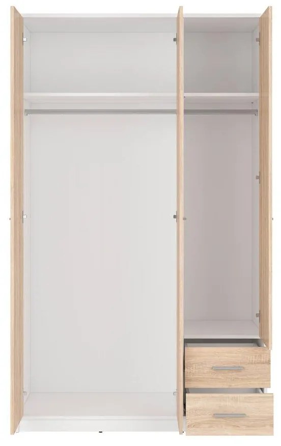 Ruhásszekrény Nepo Plus 36 (fehér + szonoma tölgy) . 1098438