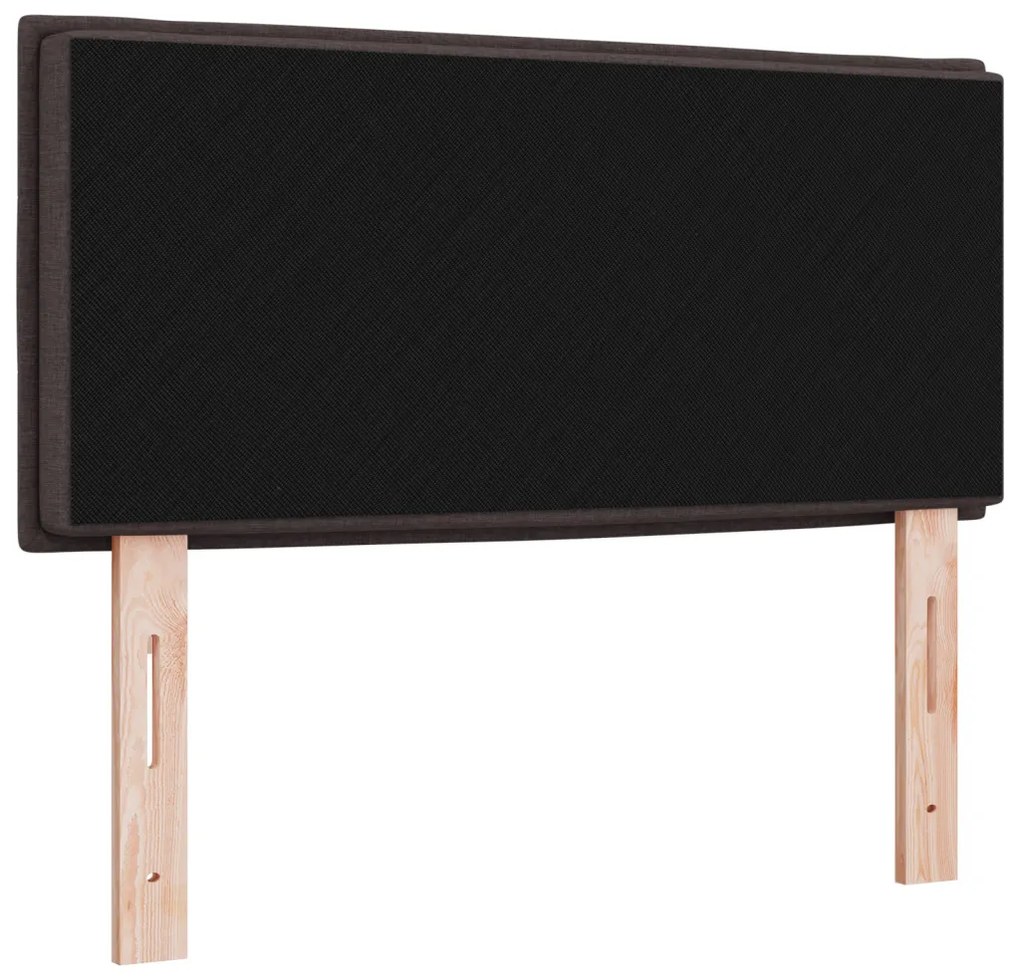 LED ágytámla LED -es lámpákkal sötétbarna 80 cm szövet