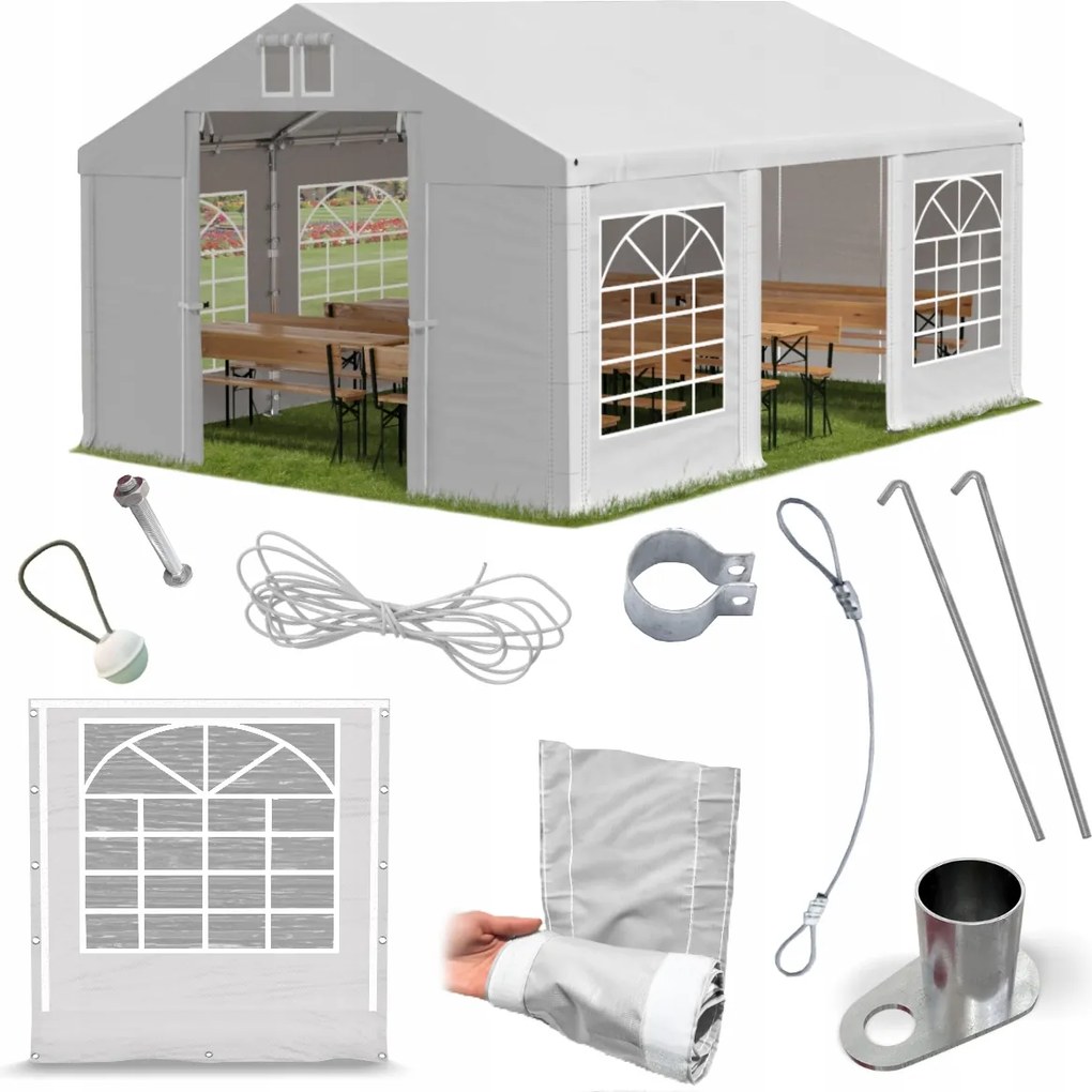 4x6m Party Sátor Pavilon Kerti Das 560 S