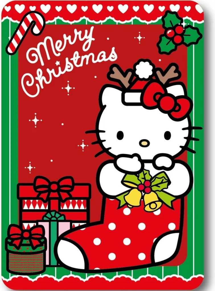 Hello Kitty Holiday Cheer Karácsonyi polár takaró 100x140cm