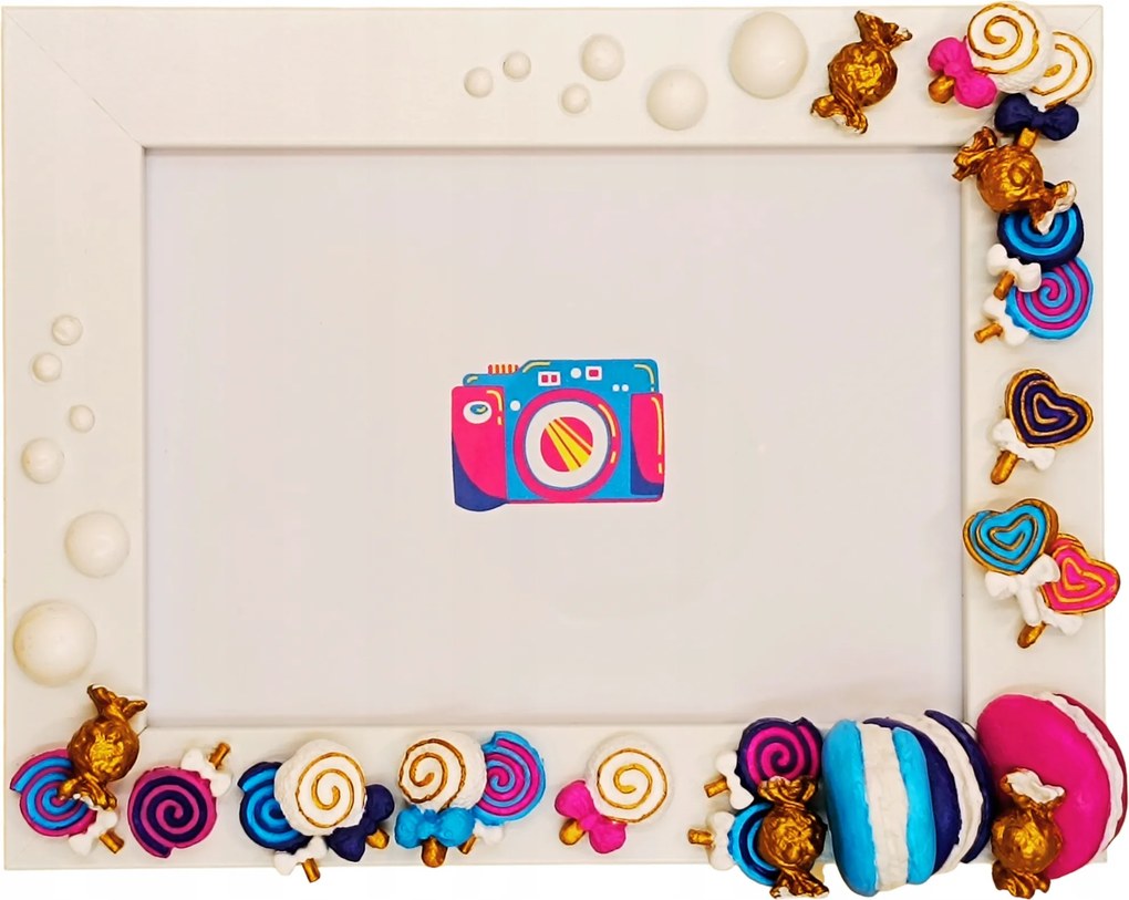 Képkeret Dekoratív dekoratív keret Cukorka és makaróni