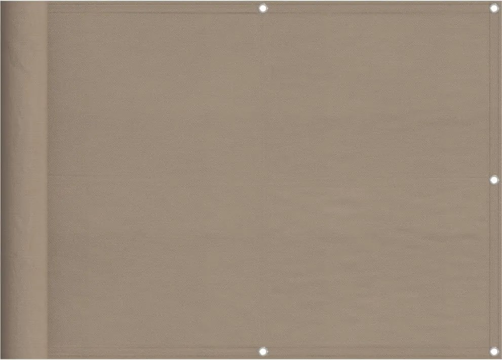 vidaXL tópszínű 100% oxford poliészter erkélyparaván 75 x 1000 cm