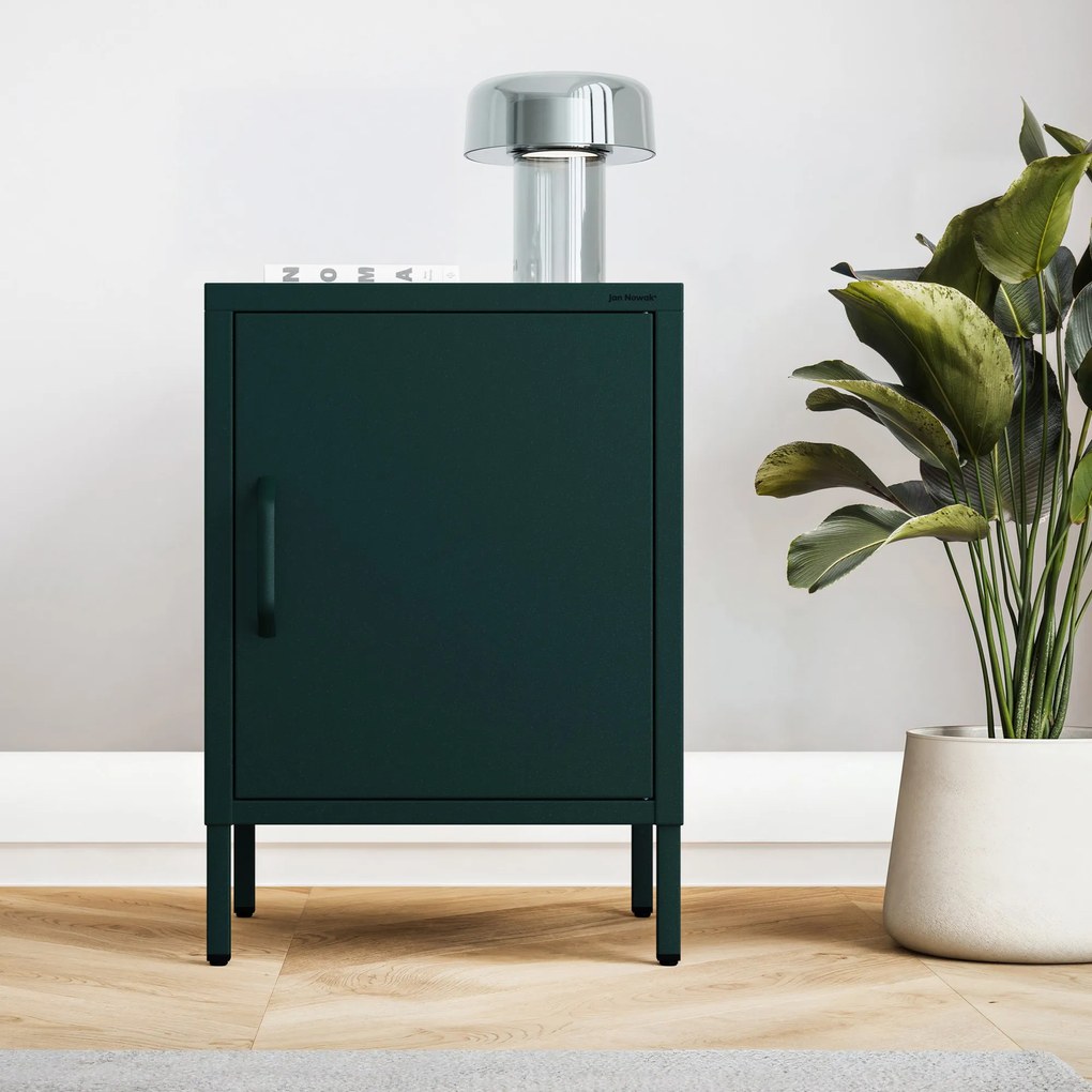 Éjjeliszekrény MIA, 424 x 595 x 400 mm, Modern: palack zöld szín