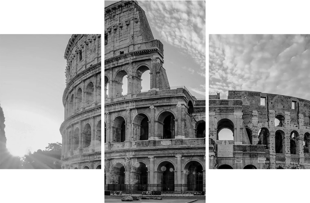 Kép - Colosseum Rómában, fekete-fehér (90x60 cm)