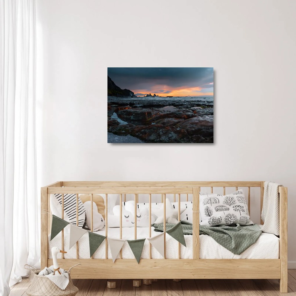 Kép - táj Új Zélandon (üvegen) (70x50 cm)
