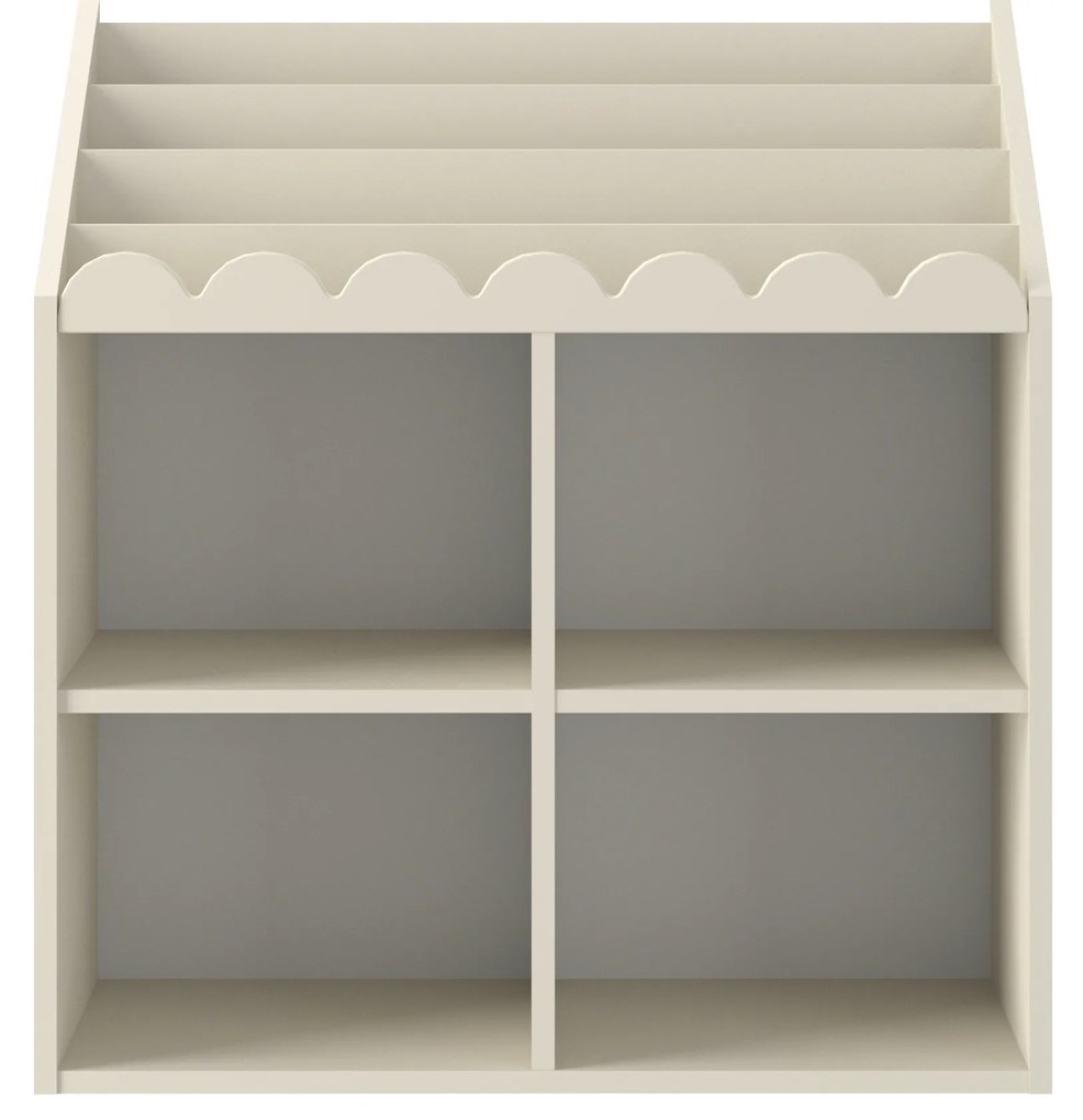 Gyermek könyvespolc BOOK NOOK LATTE 71x76 cm, krém