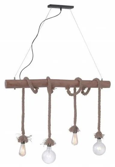 Leuchten Direkt 15483-18 - Csillár zsinóron ROPE 4xE27/60W/230V