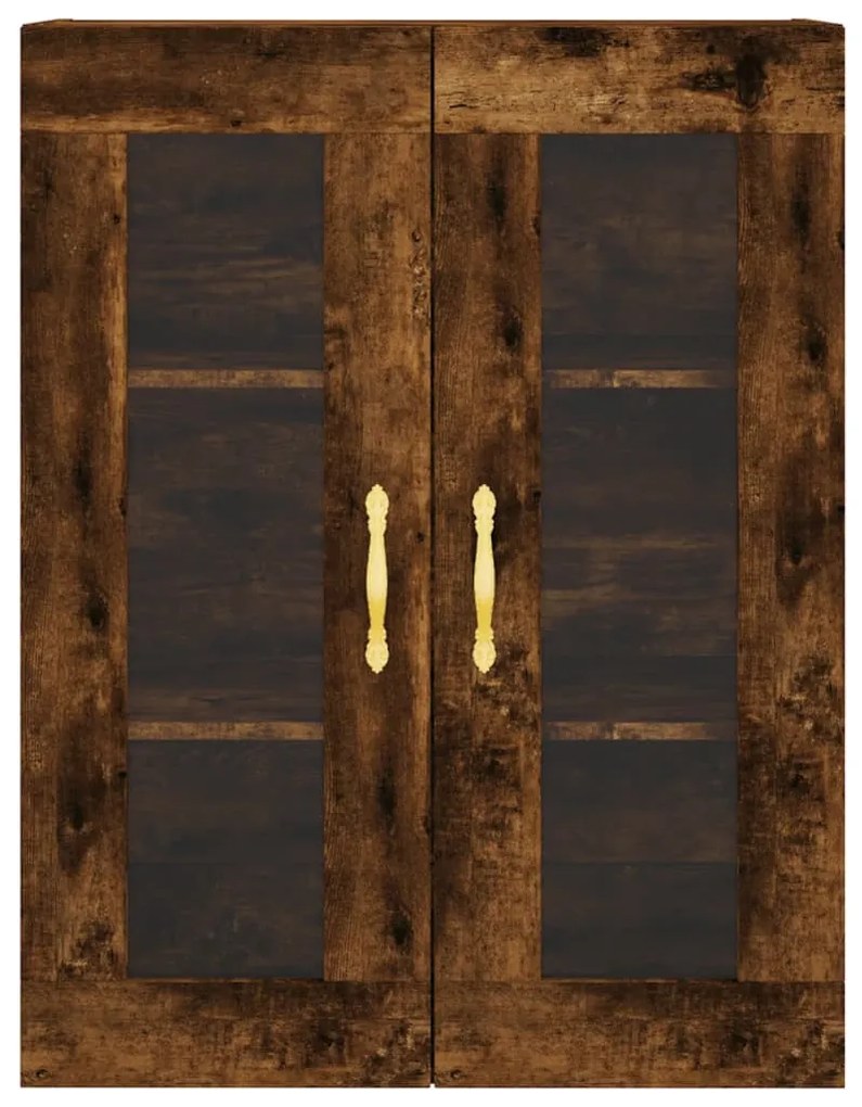 füstös tölgy színű szerelt fa magasszekrény 69,5 x 34 x 180 cm