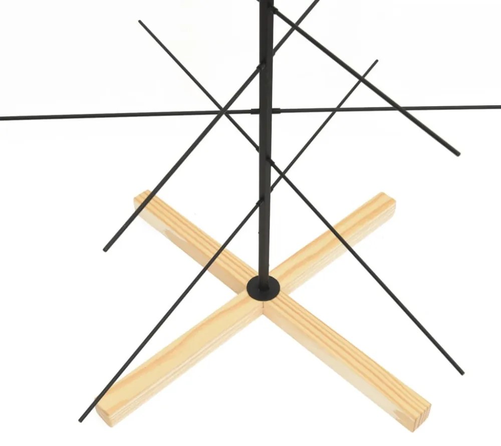 fekete fém karácsonyfa alap dekorációhoz 180 cm