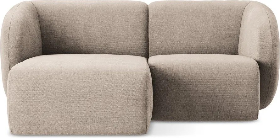 Világosbarna zsenília sarokkanapé (bal oldali-heverő résszel) Lani – Makamii