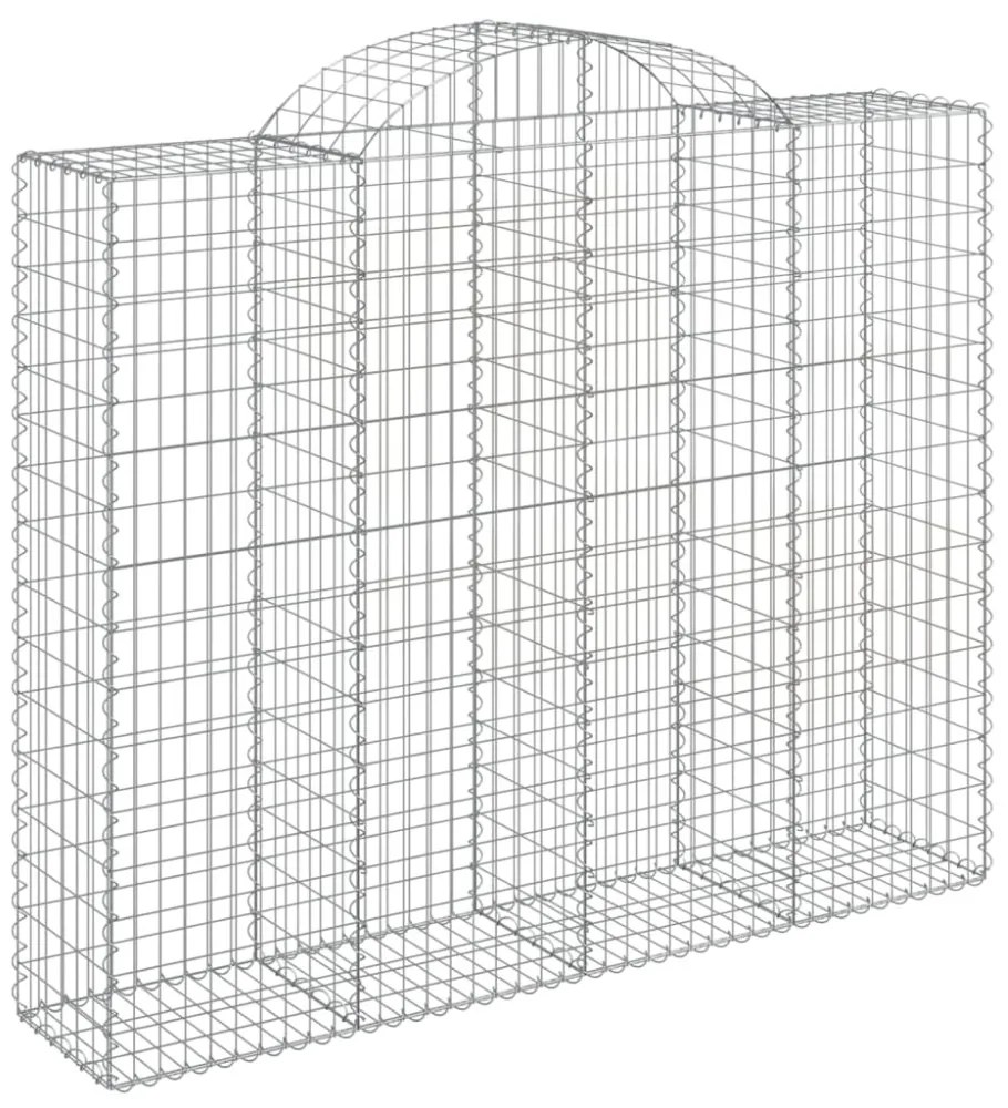 8 db íves horganyzott vas gabion kosár 200x50x160/180 cm